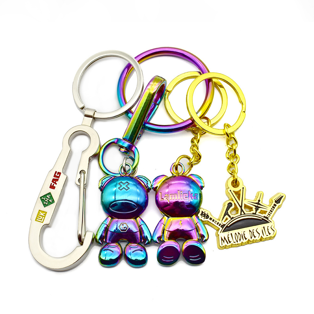 Gold-Plated Mini Tennis Ballet 3D Shoe Shoes Promotional Metal Key Chain With Key Ring Custom Logo Keychains