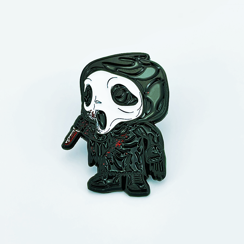 RENHUI Horror Movie Monster Soft Skull Shape Sword Halloween Custom Metal Crafts Badges Lapel Pins Enamel Pins