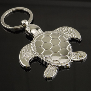 RENHUI Sea Pyrite Leather Turtle Keyring Key Ring Custom Metal Keychains Key Chains