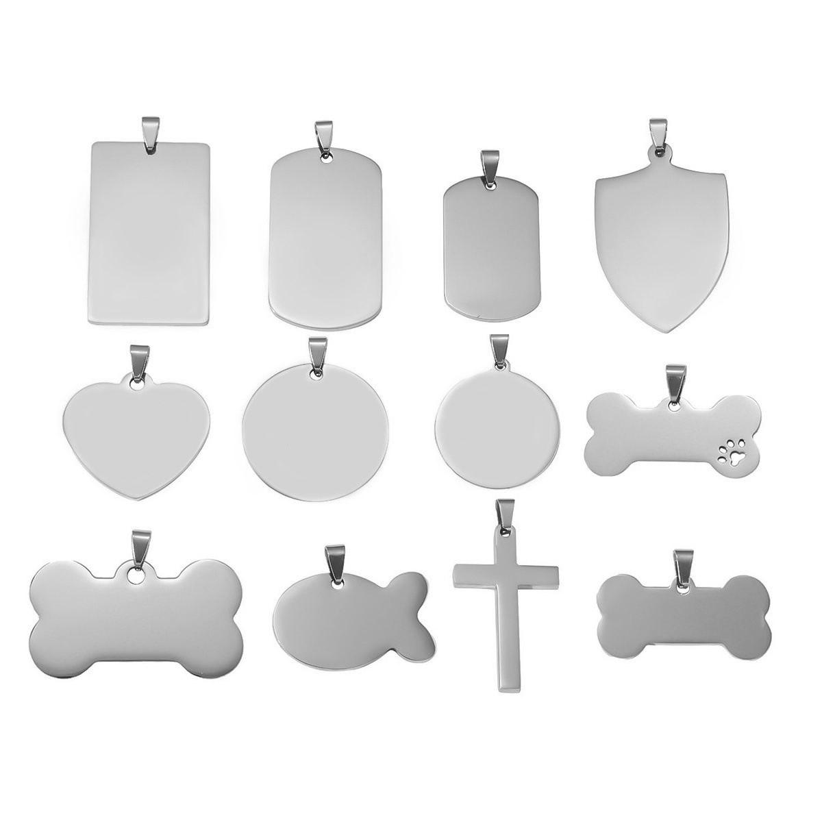 Custom Logo Aluminium Blank Titanium Tages Engraveable Blanks Flat Laser Engraved Metal Crafts Custom Dog Tags To Engrave