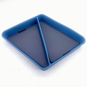 Silicone Pizza Leftover Storage Box Reusable Pizza Slice Storage Container with Microwavable Serving Trays