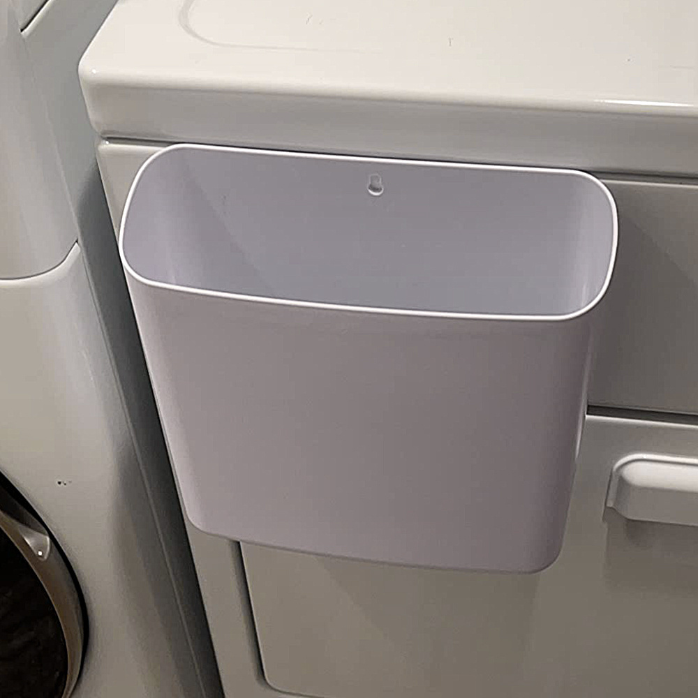 Bathroom Kitchen Trash Can Magnetic Laundry Storage Wall Mounted Trash Container Hanging on Dryer, Washer