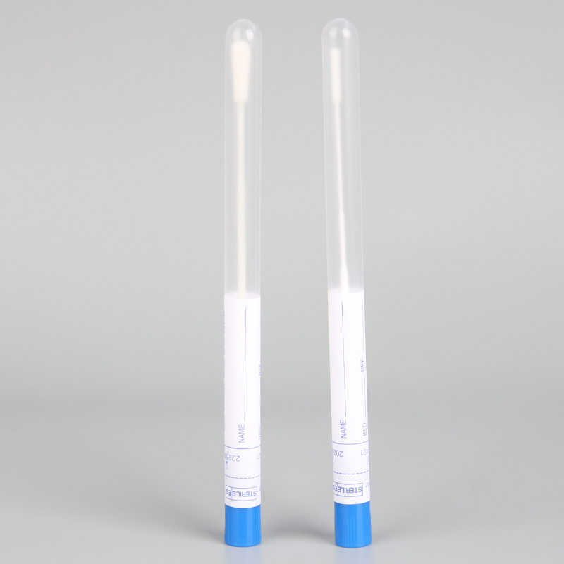 Disposable medical clinical virus sampling test swab stick flocked nasal swab collection kit