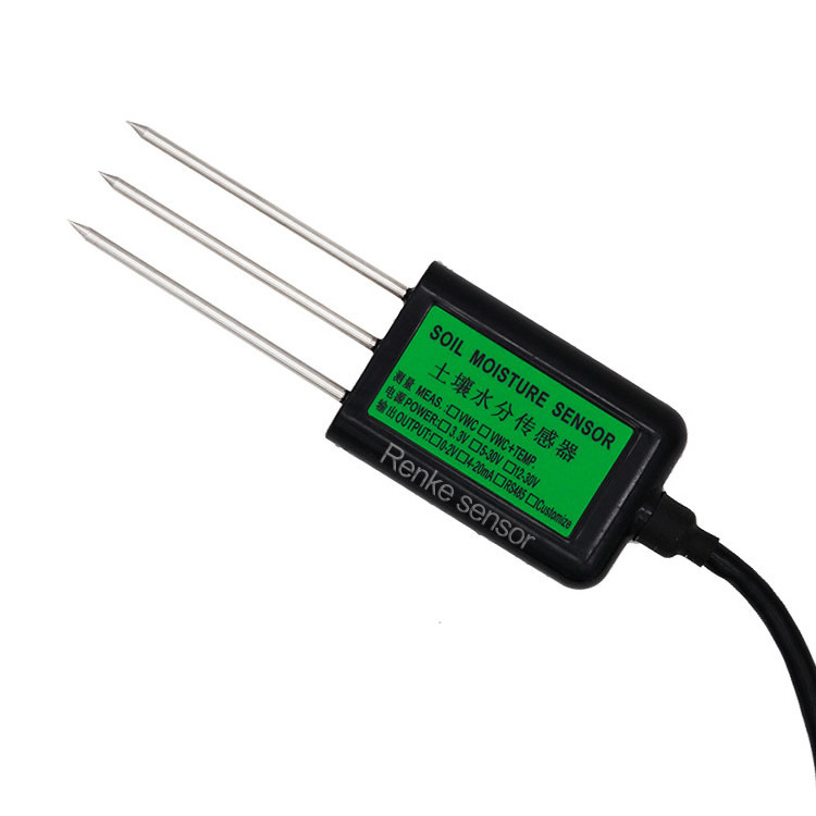 RS485 Analog Output Soil Moisture Measurement Stainless Steel Probe Integrated Soil Sensor