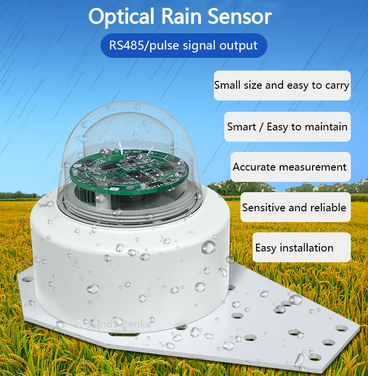 High Precision RS485 Output Weather Station Optical Rain Sensor For Irrigation