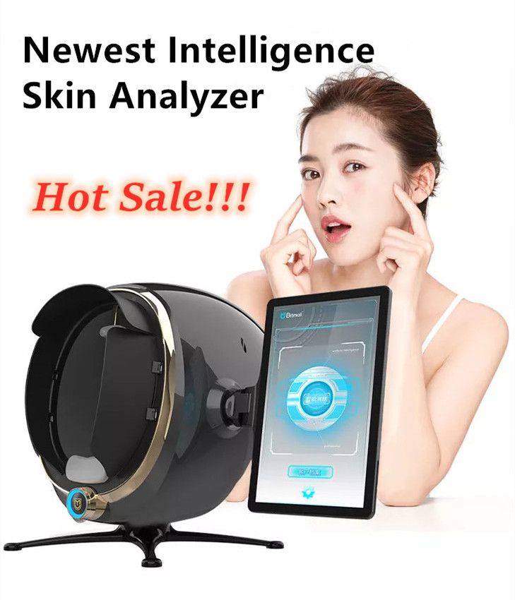 2023 New Portable 3d AI Wood Lamp Skin Detector Tester Analyzer Reveal Facial Scanner Face Camera Visia Skin Analysis Machine