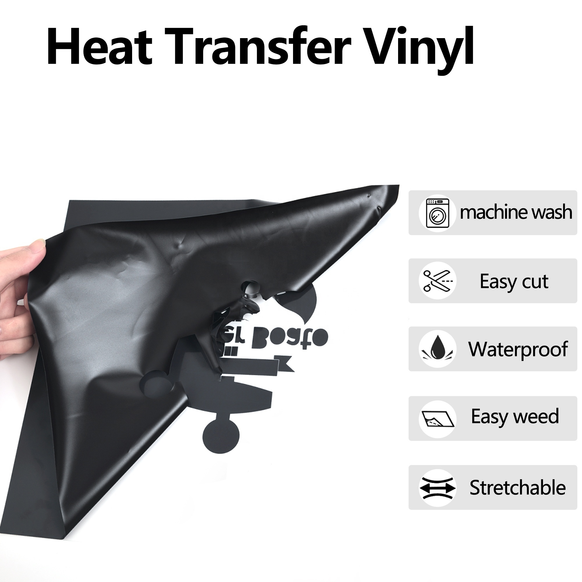 Heat transfer vinyl PVC with Sticky Series iron on vinyl heat press thermoflex plus Transfer Film 50 cm x 25 m