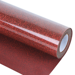 Renlitong 12in*35ft Wholesale Glitter Heat Transfer Vinyl htv rolls stikcy Iron on Vinyl heat press for T shirts