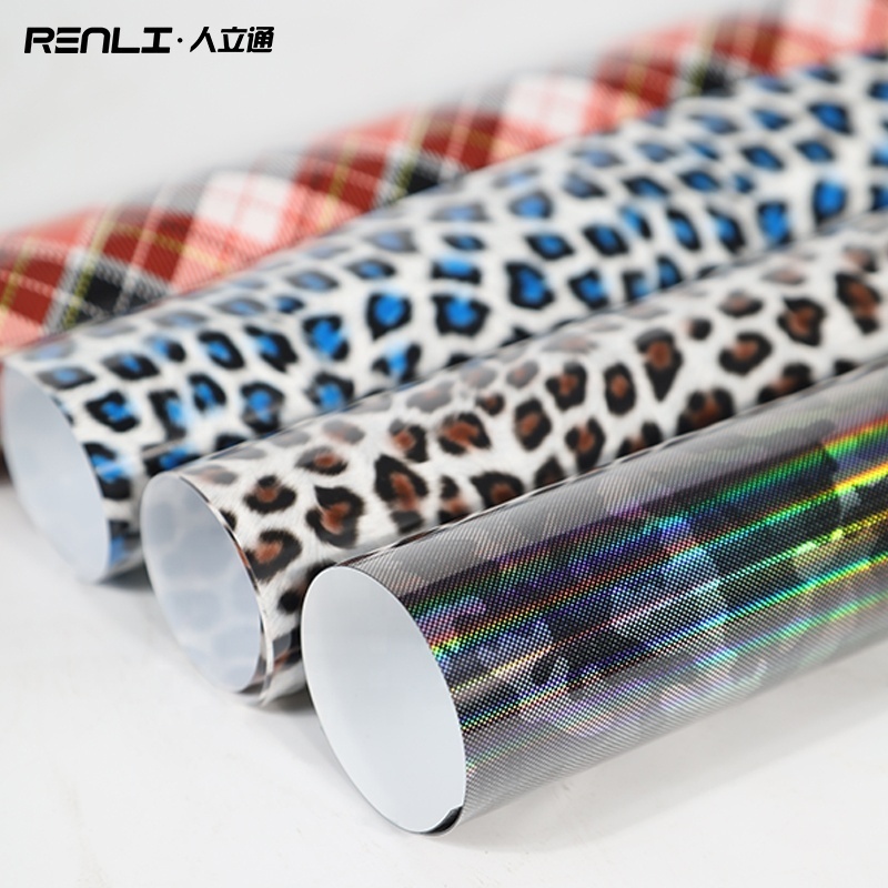 renlitong htv flex Grid pattern Leopard camouflage heat transfer vinyl roll vinil textil iron on vinyl