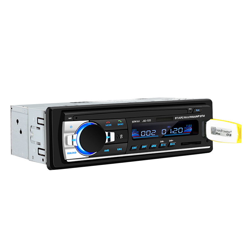 Car MP3 Player Stereo Autoradio Car Radio BT 12V In-dash 1 Din FM Aux In Receiver USB MP3  JSD-520