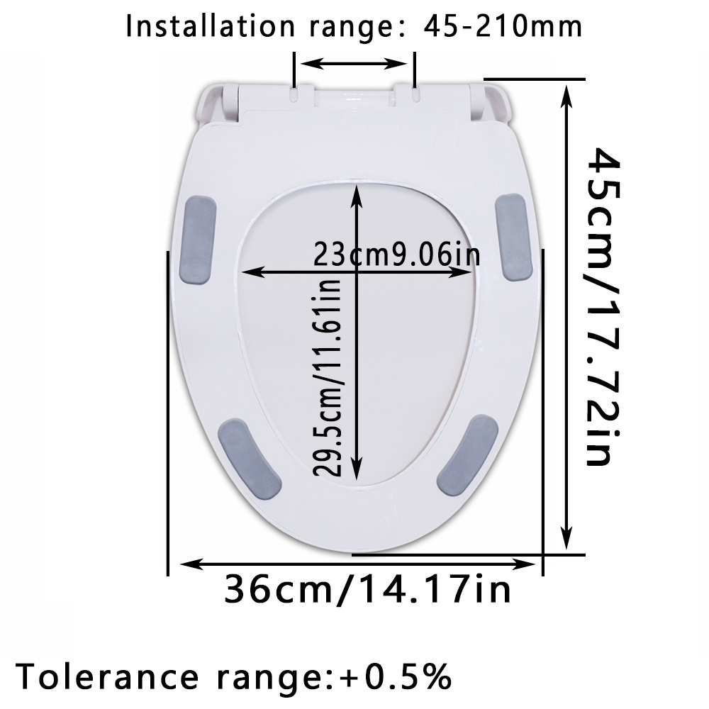 Easy to clean Smart Elongate Heated Soft Close seat Eco Friendly Sanitary Ware Bidet Toilet Seat for Bathroom