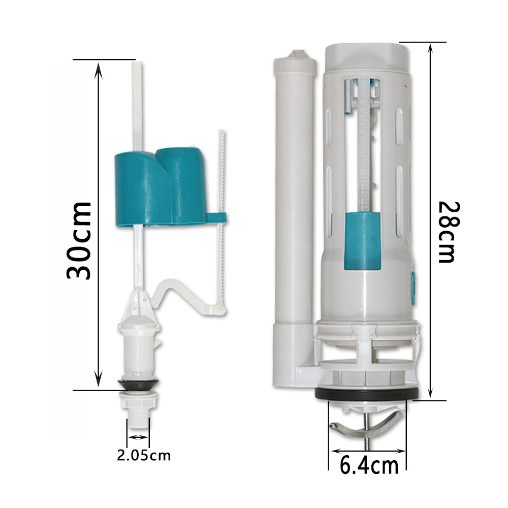 Toilet flush Fill Valve Kit Replacement Universal Flapper Repair for Water Tank Home