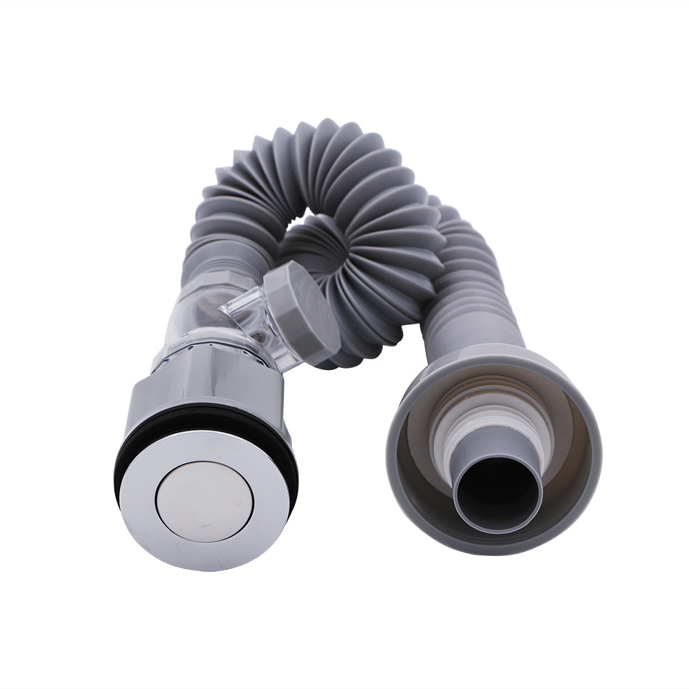 Bathroom Basin Sink Drainer Waste Drain Pipe Flexible Hose Stainless Steel Strainer Drainer pipe