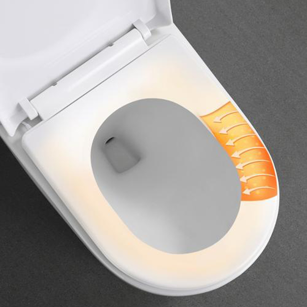 Soft Close Electric Manual Bidet for Elongated Toilet Seat in White Handle Bidet for Bathroom