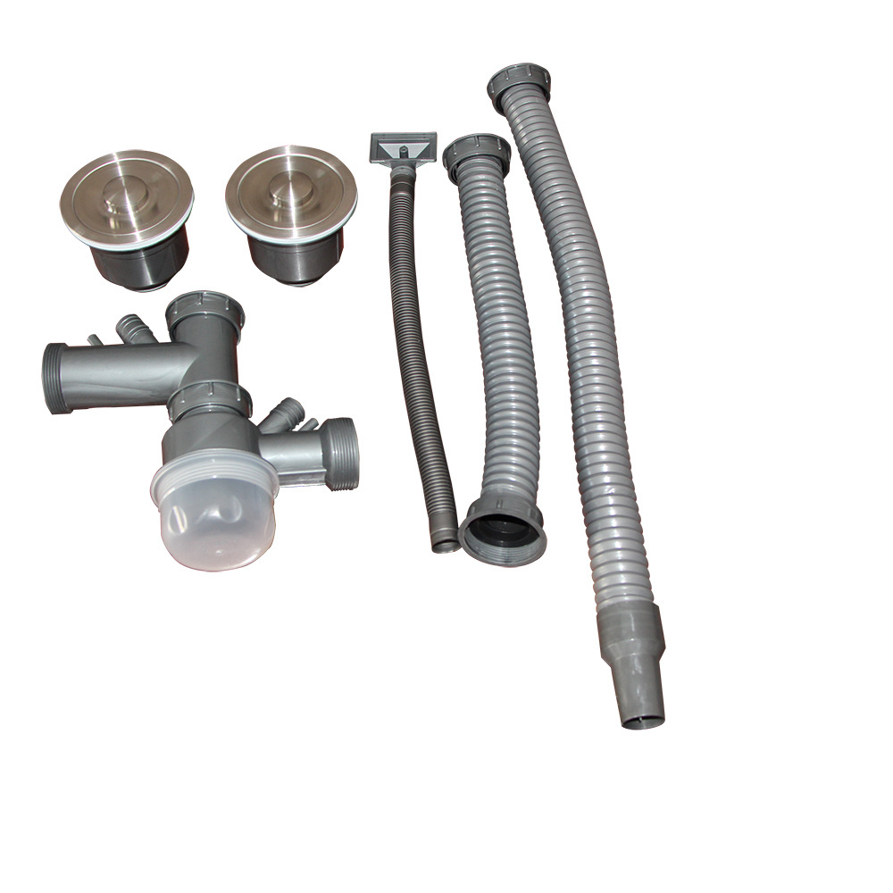 Expandable & Flexible All-in-One Solution for Kitchen Sink Drain Kit, Double Sink Drain and Plumbing Kit, Easy Installation