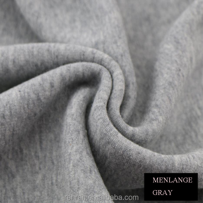 100 cotton melange grey 190g hoodies fleece fabric