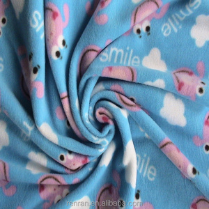 Micro pig baby print polar fleece fabric for kids' clothes