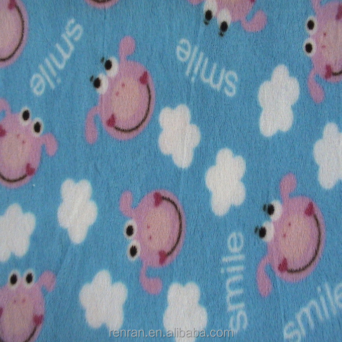 Micro pig baby print polar fleece fabric for kids' clothes