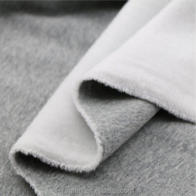 100 cotton melange grey 190g hoodies fleece fabric