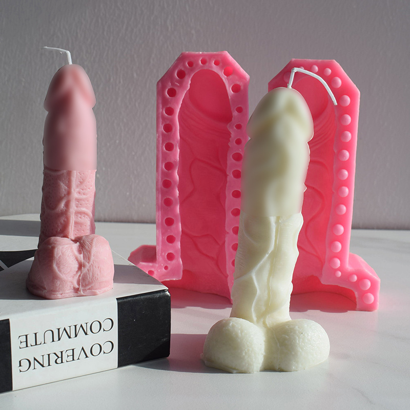 Penis Shaped Candle Mold 3d Penis Silicone Cake Molds Genital Mould Diy Detailed Penis Vagina Candle Mold