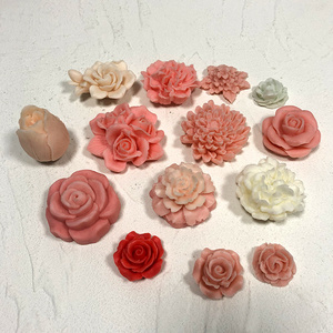 Multiple Designs 3D Rose Tulip Flower Candle Mold DIY Homemade Custom Soap Mold Soy Wax Candle Molds for Candle Making