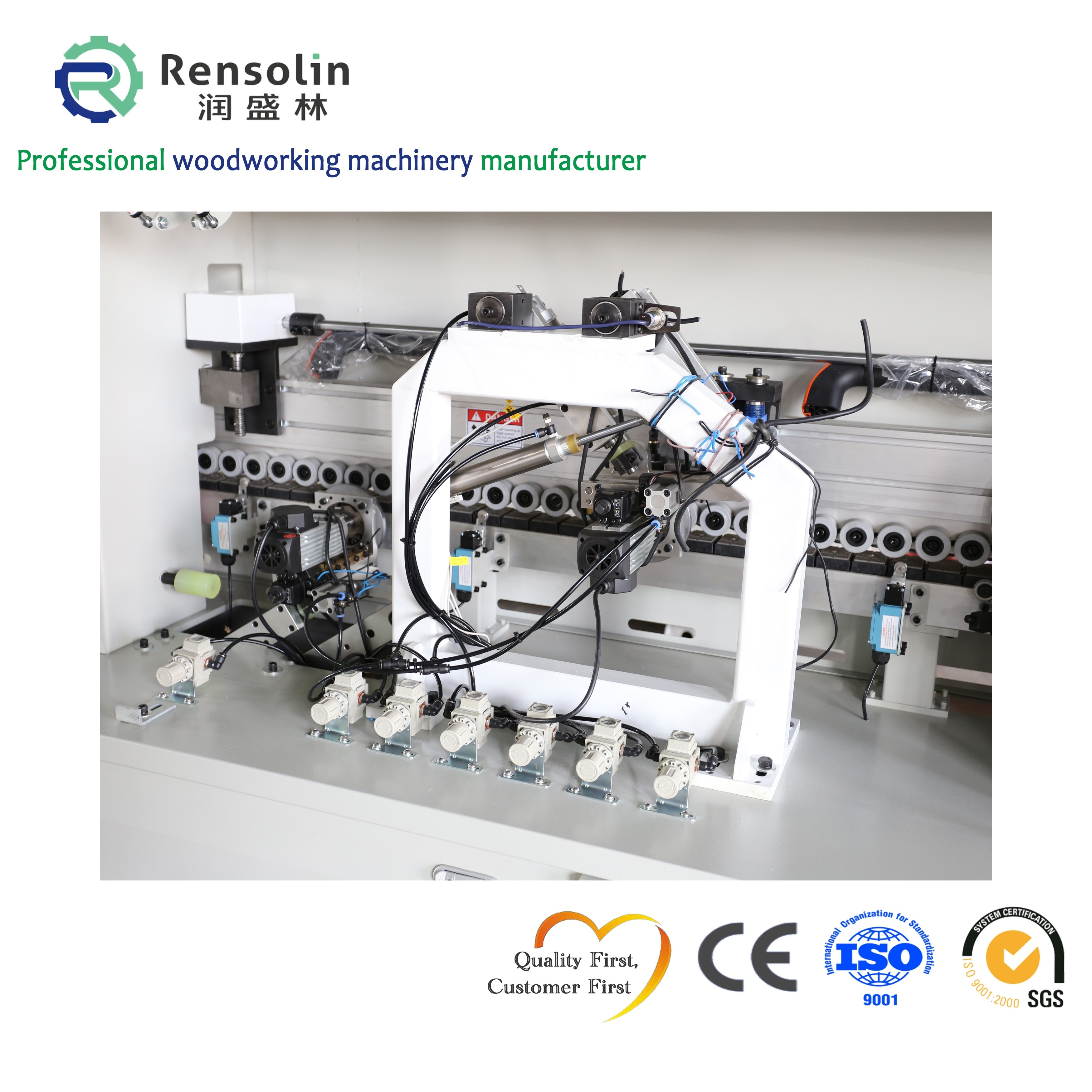 Rensolin corner rounding trimming woodworking machine no glue trace fully automatic edge banding machine edge bander machine