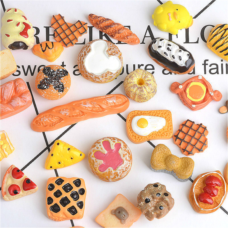 Wholesale epoxy fake cake cabochon flat back resin food ornaments for decoration