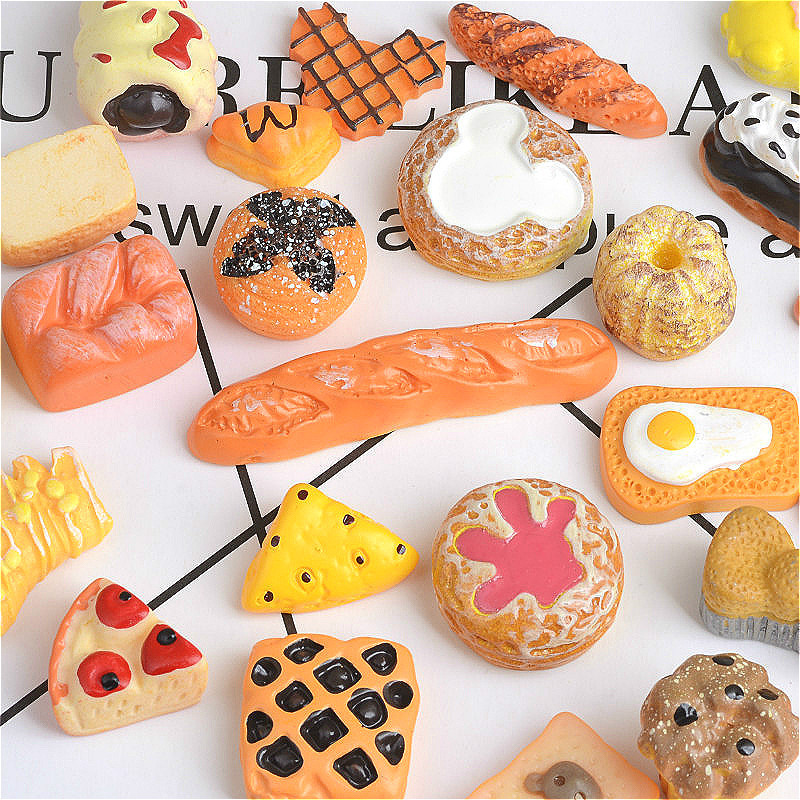 Wholesale epoxy fake cake cabochon flat back resin food ornaments for decoration