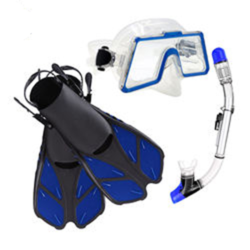 OEM ODM Custom logo Waterproof Silicone Snorkel Set Diving Mask with Fins Sets