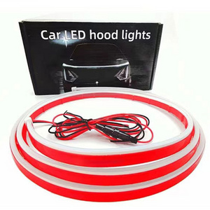 Dynamic Led Car Hood Lights Strip Universal Engine Hood Guide Decorative Light Bar Auto Headlights Car Daytime Running Light