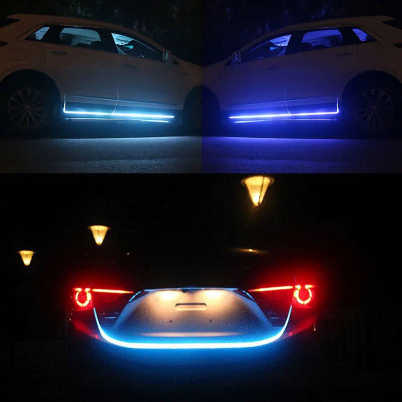 Dynamic Led Car Hood Lights Strip Universal Engine Hood Guide Decorative Light Bar Auto Headlights Car Daytime Running Light