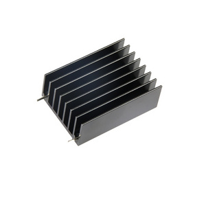 Black anodized aluminium heatsink aluminum profile heat sink for PCB heat dissipation