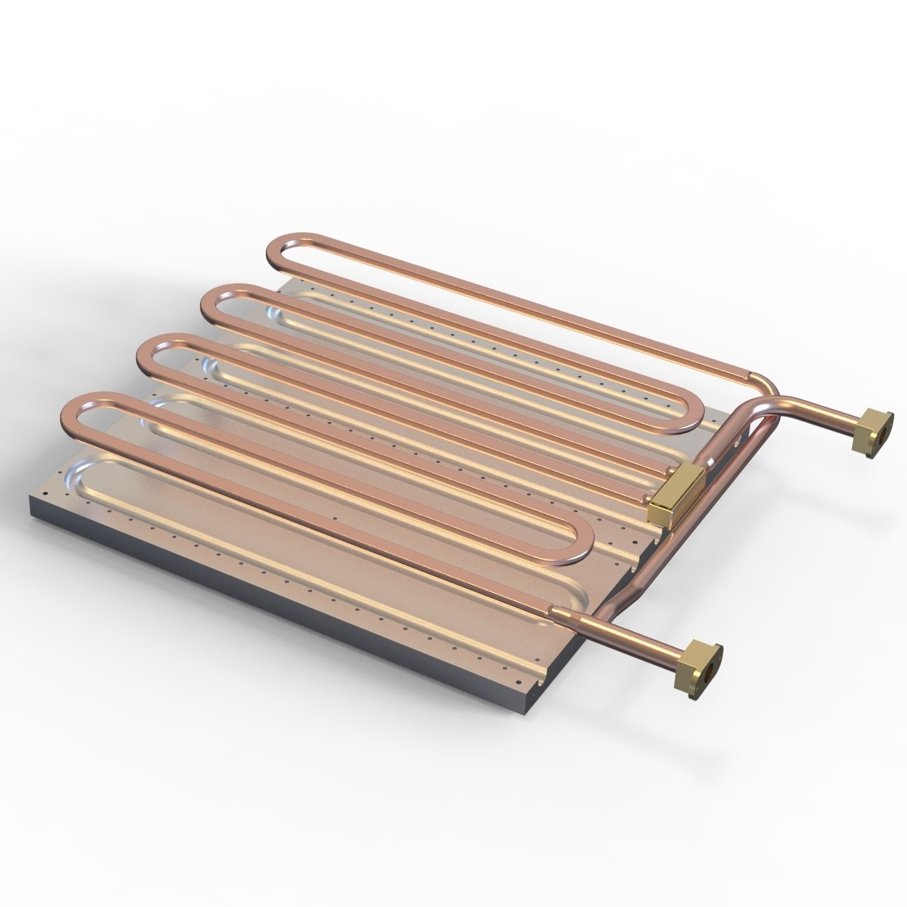 Air cooler liquid cold cooling aluminum plate with copper tube full buried radiator