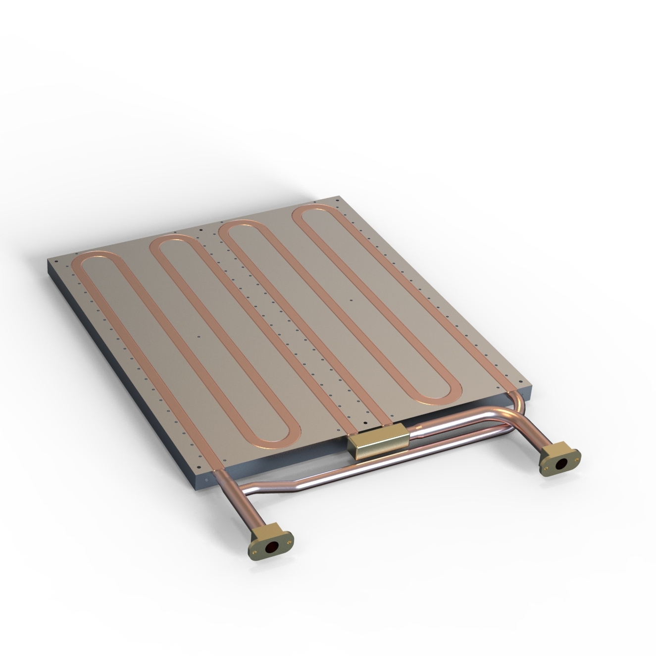 Air cooler liquid cold cooling aluminum plate with copper tube full buried radiator