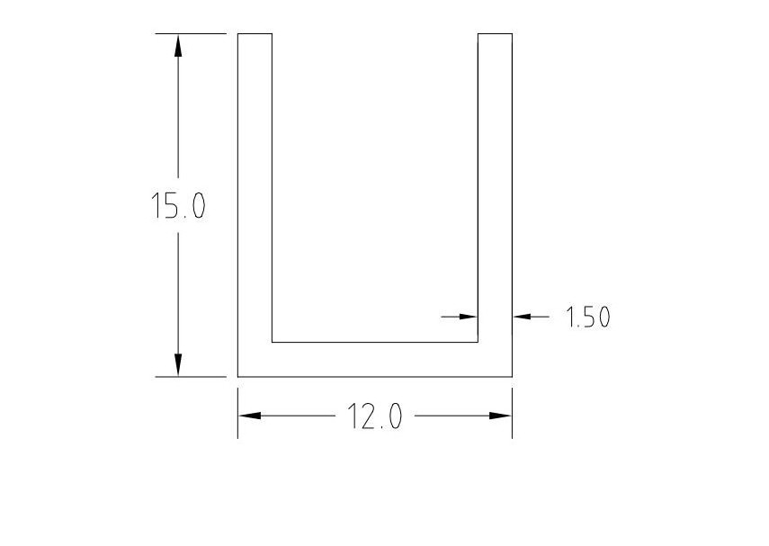 6063 Aluminum U-Profile Aluminum U Shape Extrusion Channel Recessed Led Aluminum Profiles