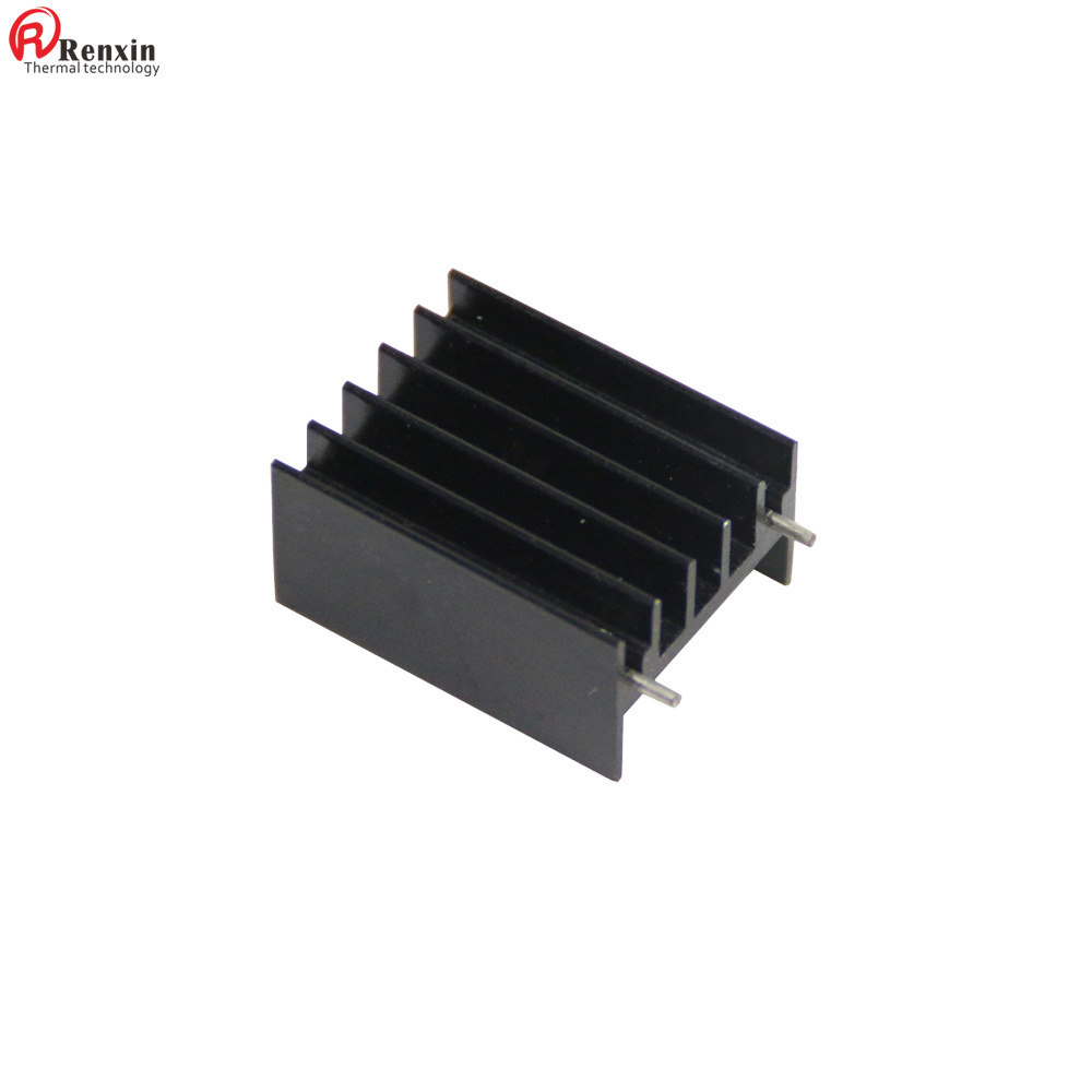 Black anodized aluminium heatsink aluminum profile heat sink for PCB heat dissipation