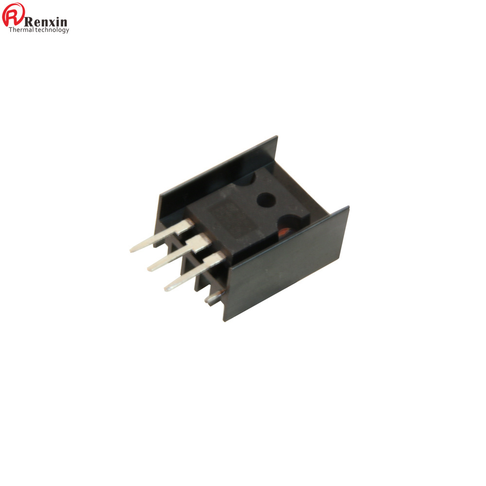 Black anodized aluminium heatsink aluminum profile heat sink for PCB heat dissipation