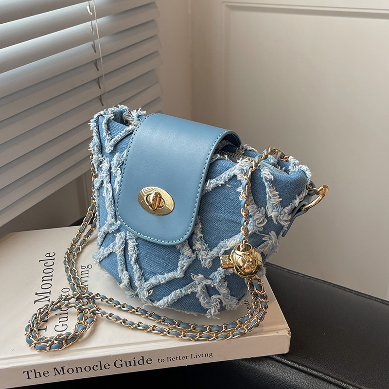 New Fashion Casual High Quality Luxury Bags Denim Chain Shoulder Bag Personalized Crossbody Bag