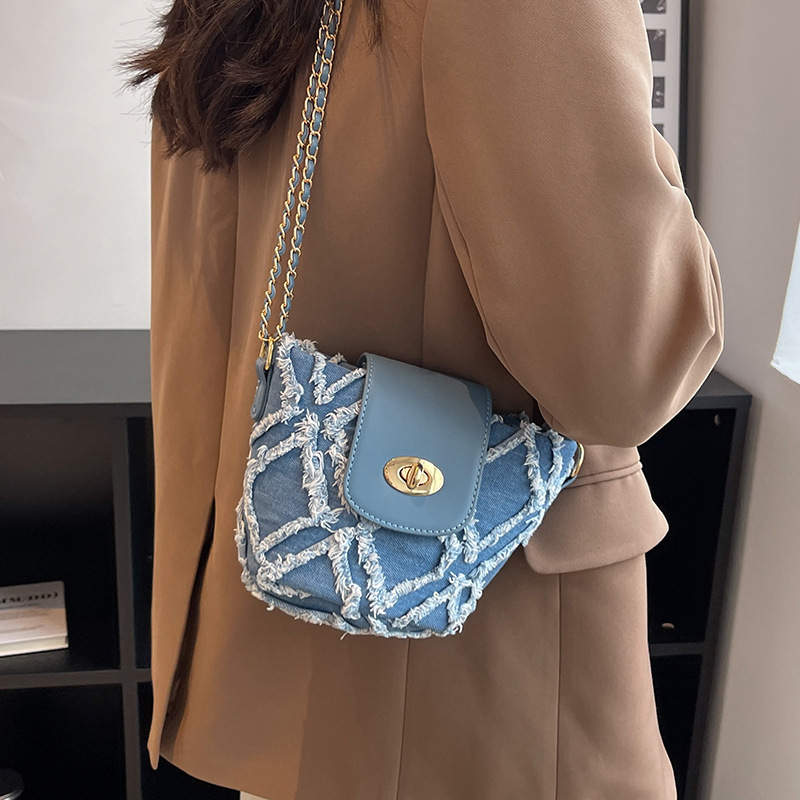 New Fashion Casual High Quality Luxury Bags Denim Chain Shoulder Bag Personalized Crossbody Bag