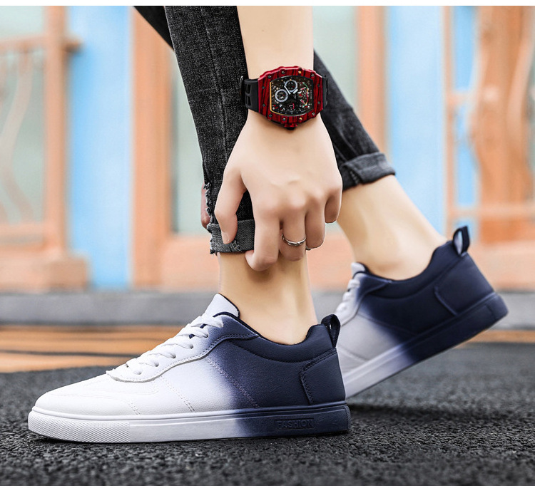 Pu Fashion Walking Shoe Hombr  Rubber Casual Shoes Light Weight Round Sport Shoes For Fashion Trending