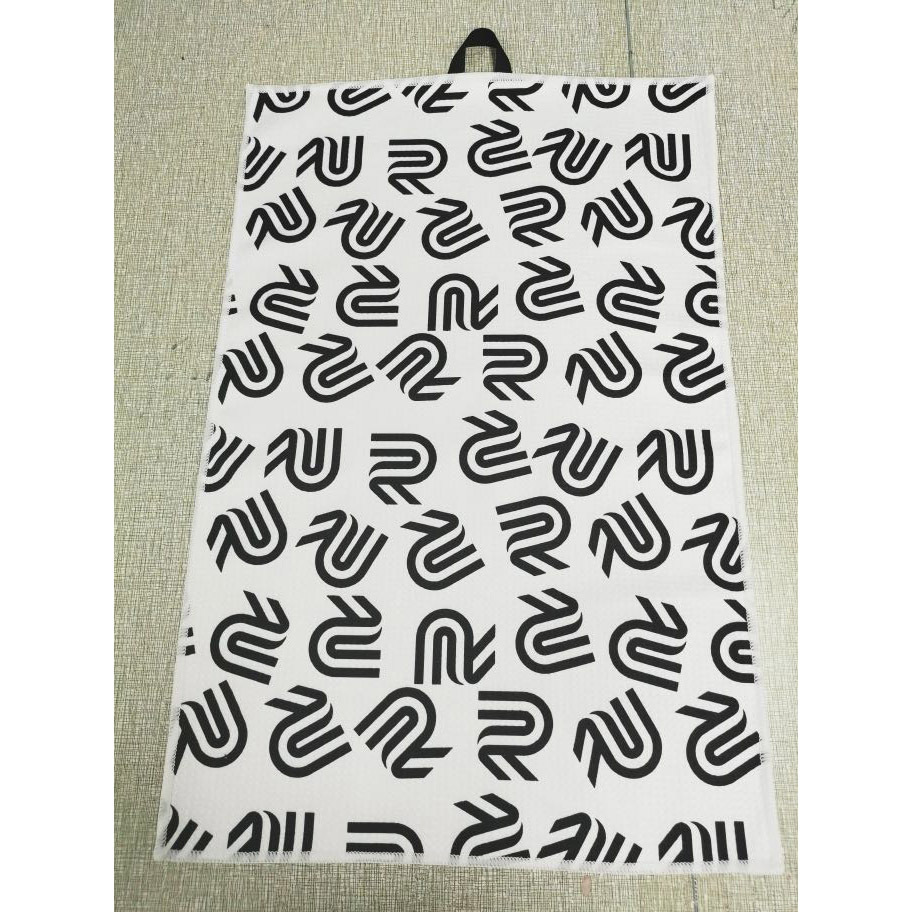 Digital printed super absorbent microfiber waffle weave golf towel custom logo golf towels with grommet and hook