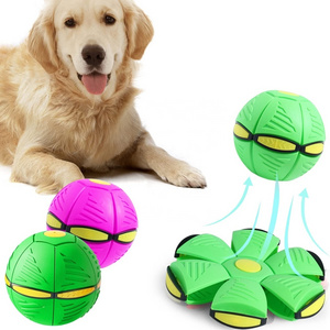 Magic Pet Dog Toy Flying Saucer Ball Strange Magic Balls Elastic UFO Decompression Deformation Dog Ball New Toys for Dogs