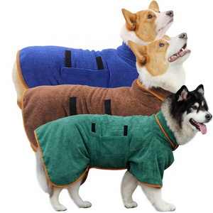 Pets Bathrobe Quick-drying Dog Clothing Towel Whole Body Wrap Coat for Cats Thick Microfiber Bath Bathrobe for Pets Clothes