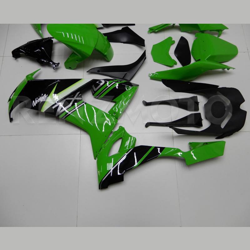 Injection Full Fairing Kit For Kawasaki zx10r 2008 2010 Black green Abs Plastic Motorcycle Bodywork