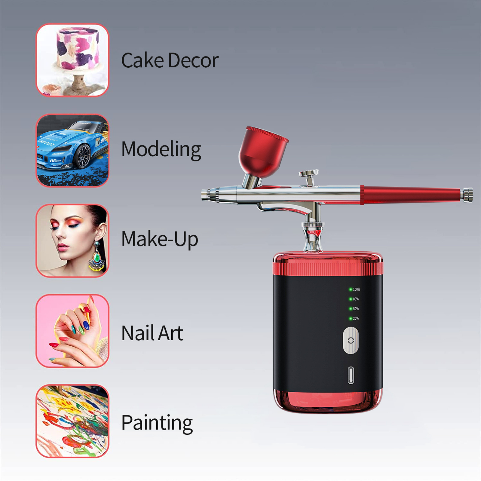 Body Art Portable Aerografo Tattoo Barber Shop Air Brush Ombre Nail Machine Air Brush Kit