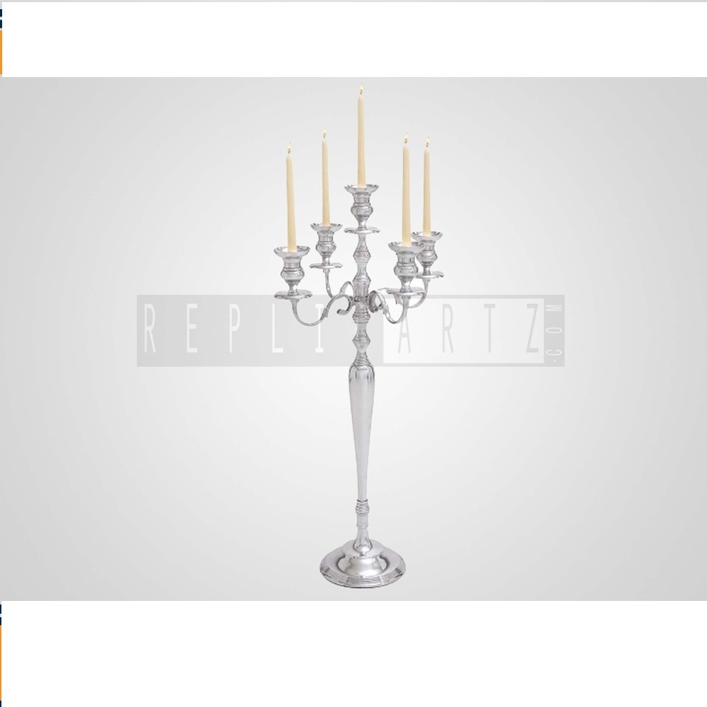 Metal 5 Lite Portable Candelabra With Dazzling And Radiant Look Candle Holders Accent for Wedding, Party, Event, Home Decor