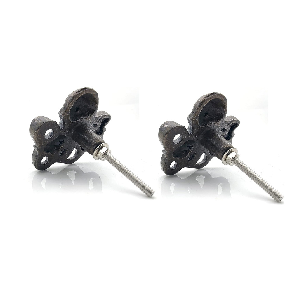 Unique Design Octopus Cast Iron Door Pulls Knobs Set of 2 Antique Brown for Bulk Selling from Indian Manufacturer