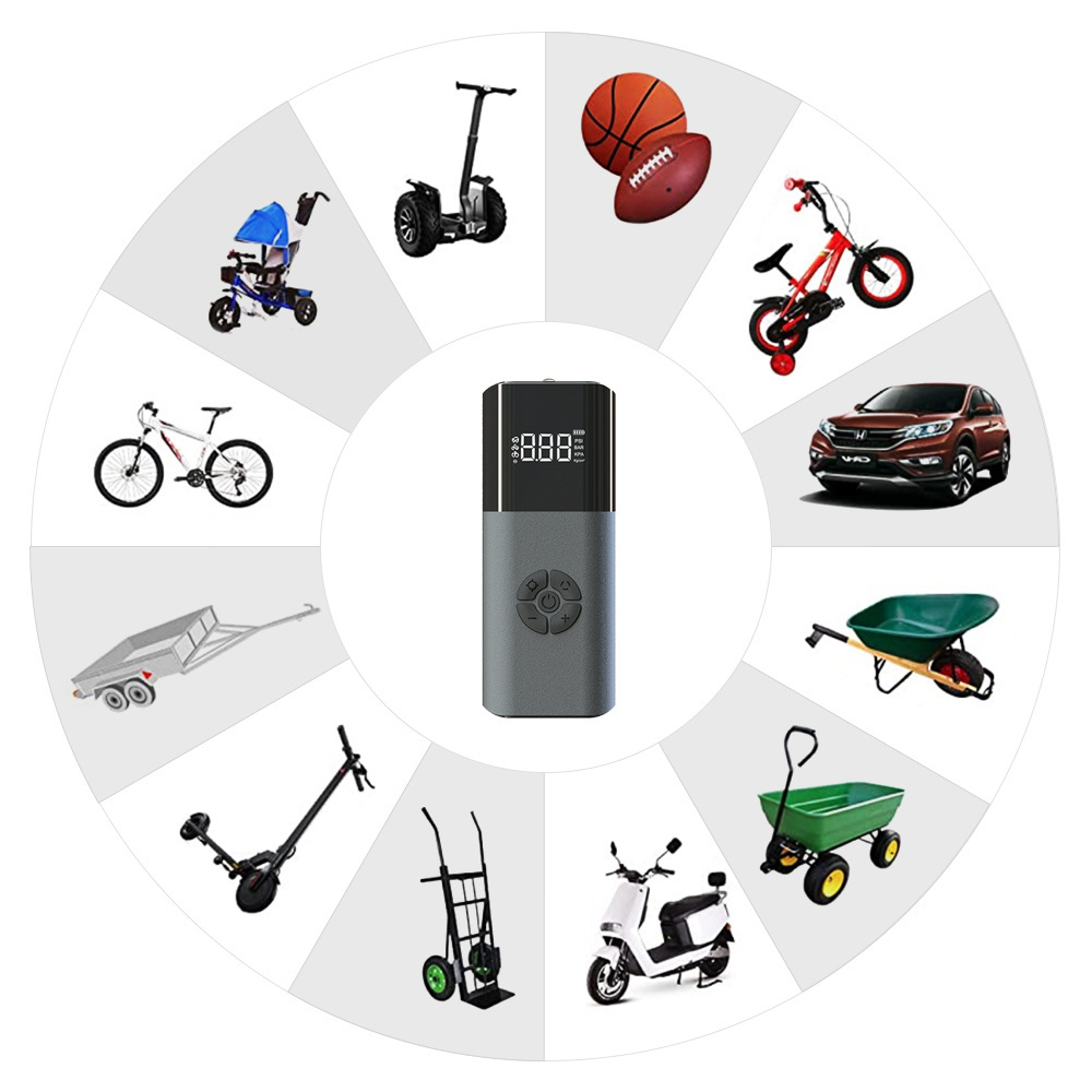 Mini Size Easy Portable Multi Function Bike Electric Pump Air Pump Battery 12V Cord Car Tyre Air Compressor Pump