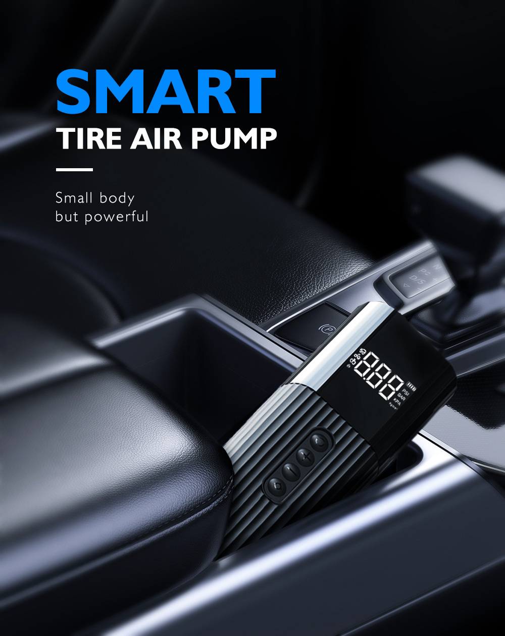 Smart very small size fast car tire inflation 5 minutes electric pressure pump car tyre digital airpump for car