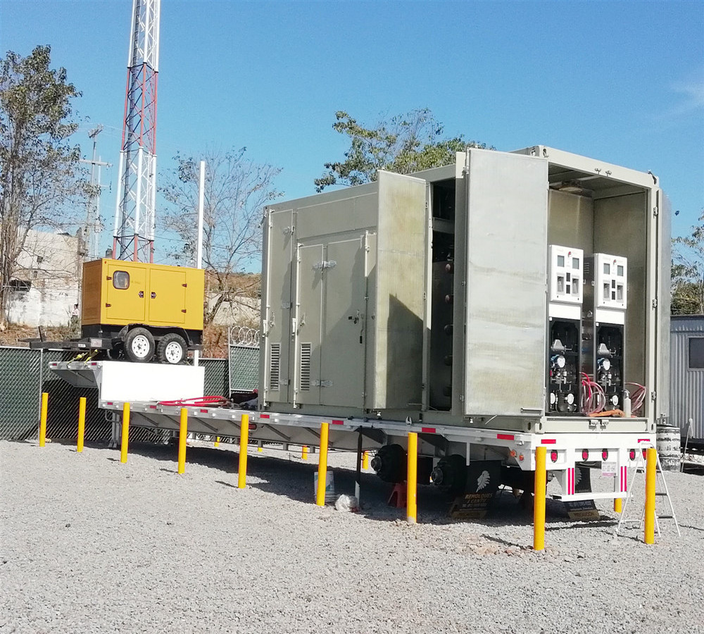 Integrated CNG mobile daughter refilling station with compressor and dispenser